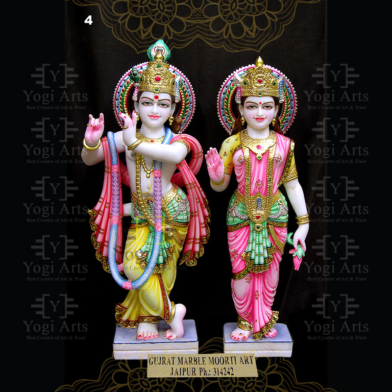 Marble Radha Krishna Statue