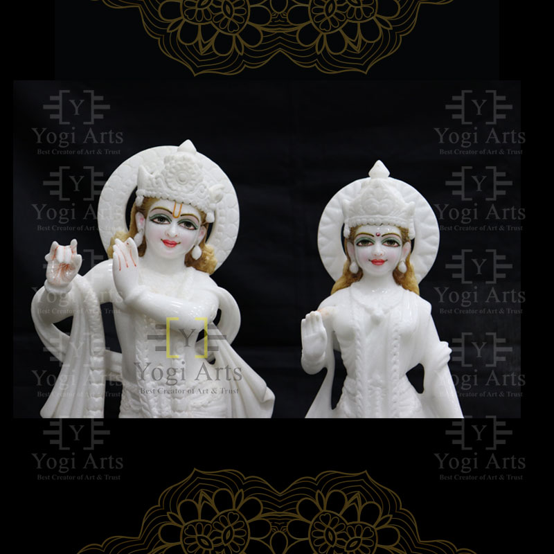 Marble Radha Krishna Statue