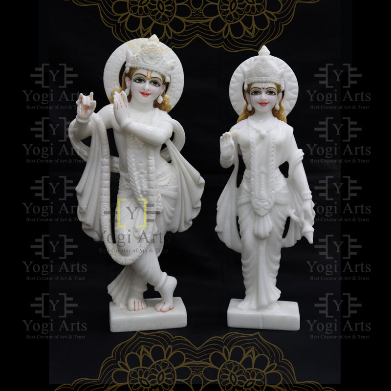 Marble Radha Krishna Statue