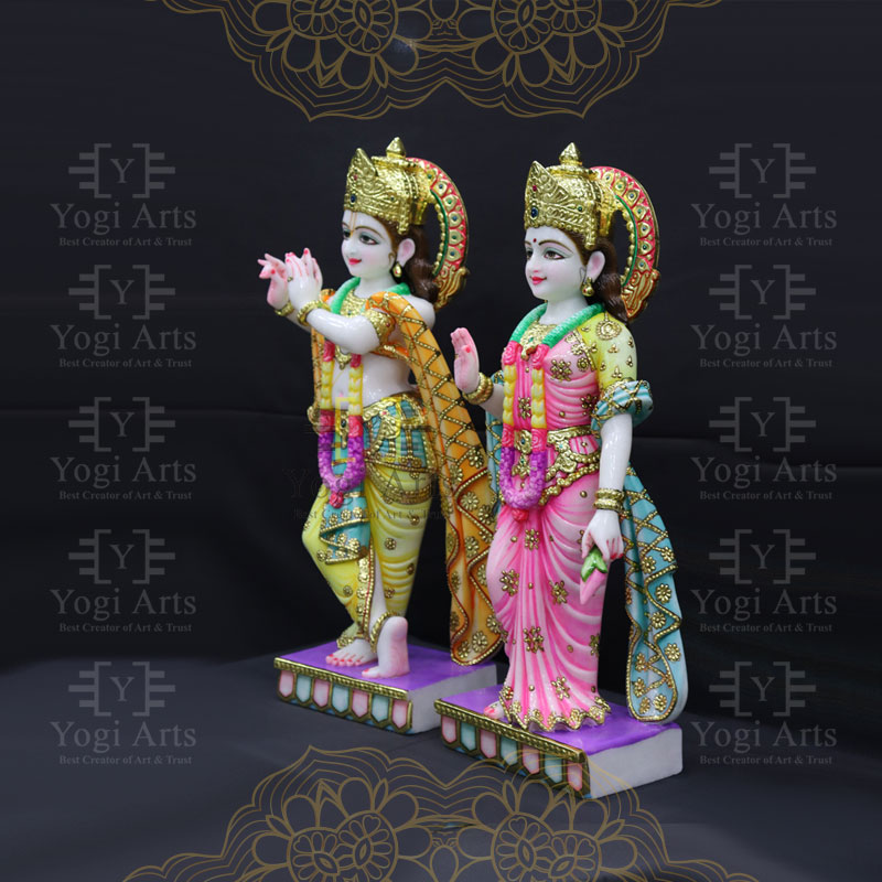 Decorated Radha Krishna Statue