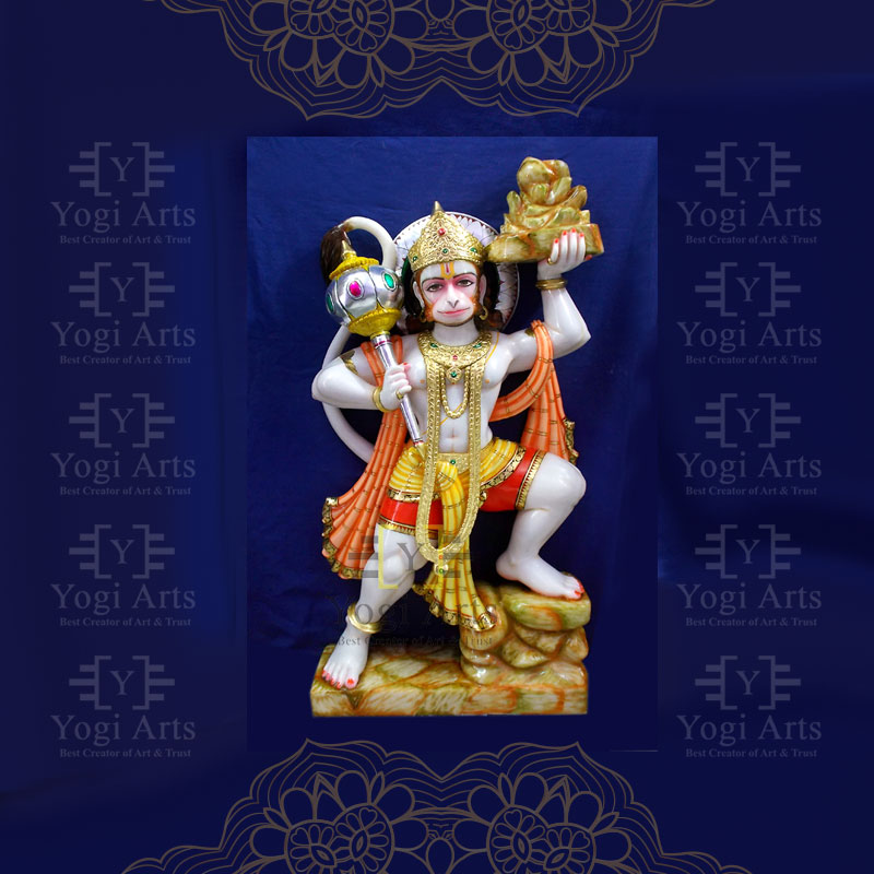 Colourful Mountain Hold  Hanuman Ji Statue 