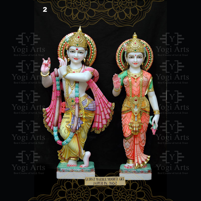 Decorated Radha Govind Statue