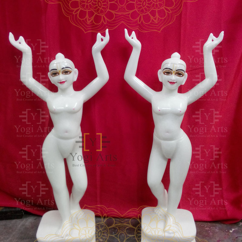 White Marble Krishna Balram Moorti