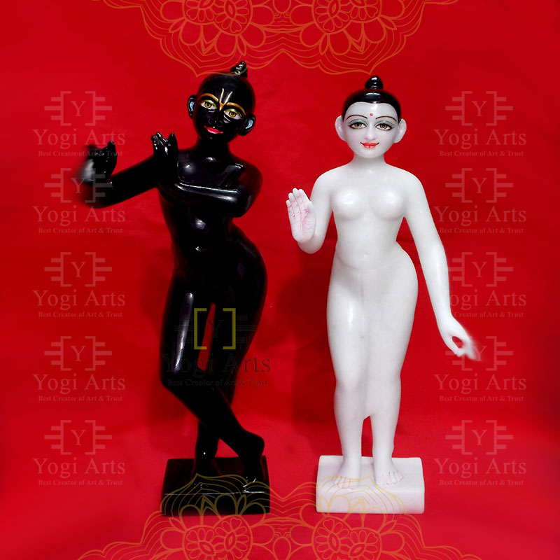 Black and White Radha Krishna
