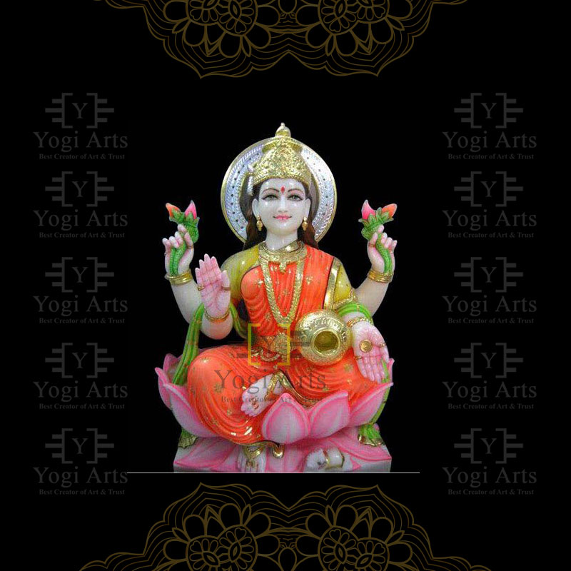 Marble Laxmi/Lakshmi Statue
