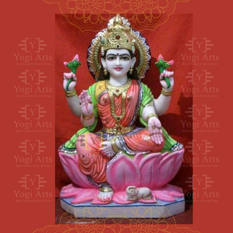 Marble Laxmi/Lakshmi Statue