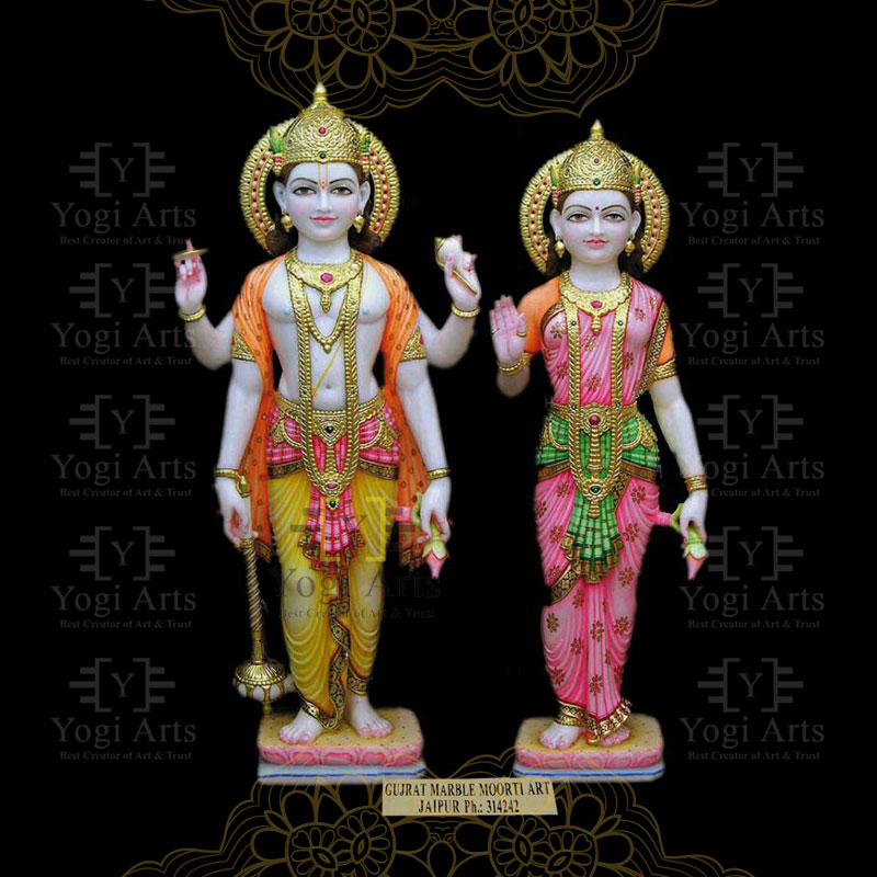 Marble Laxmi Narayan Statue 