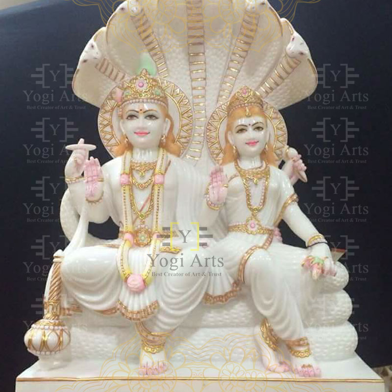 Marble Laxmi Narayan Statue 